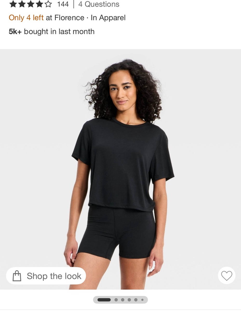 all in motion Black Boxy Short Sleeve Tee